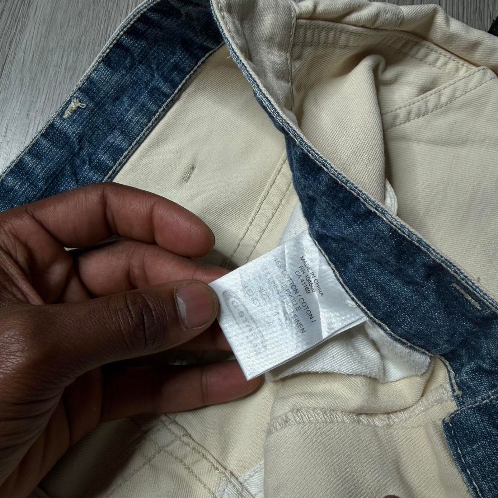 G-Star G-Star Raw Elwood Loose Fit Pants Size 34x34 White Cream Size US 34 / EU 50 - 3 Thumbnail