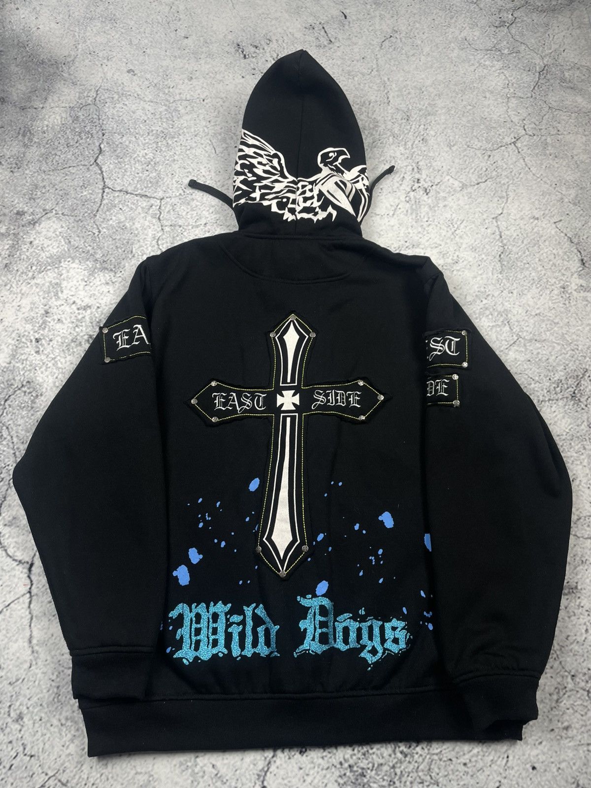 Vintage Rawblue L Hoodie – Black, Big Logo, Affliction, Swag/Drip eg Size US L / EU 52-54 / 3 - 2 Thumbnail