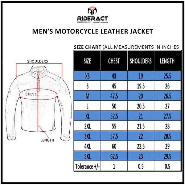 Other RIDERACT® Men's Leather Motorcycle Jacket Cafe Racer KRATOS Size US XS / EU 42 / 0 - 7 Thumbnail