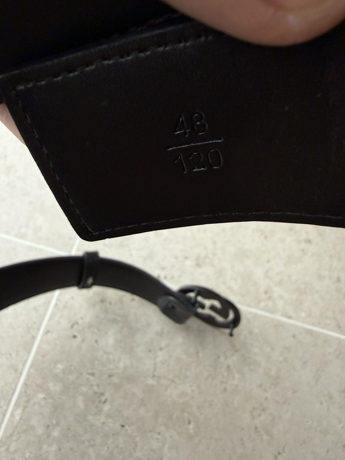 Gucci Gucci Monogram Belt Black Size ONE SIZE - 4 Thumbnail