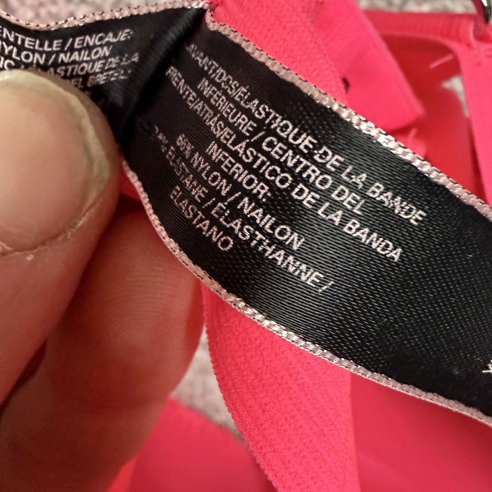 Victoria's Secret VINTAGE? No. Victoria's Secret Very Sexy Push Up Bra 36D Pink Lace Underwire Padded Romantic Size ONE SIZE - 7 Thumbnail