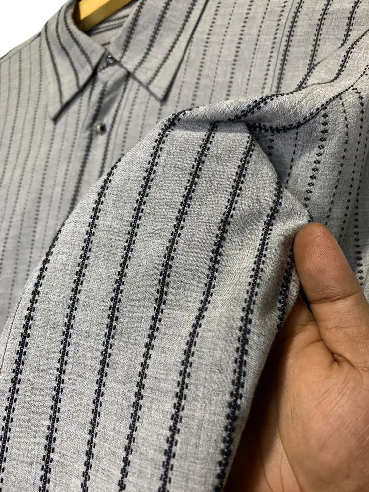 Givenchy 2000s Givenchy paris stitches stripe blue sapphire shirt Size US M / EU 48-50 / 2 - 6 Thumbnail