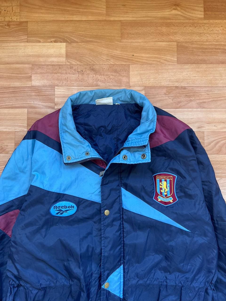 Vintage 195/97 ASTON VILLA FOOTBALL SOCCER BENCH COAT REEBOK JACKET Size US L / EU 52-54 / 3 - 3 Thumbnail
