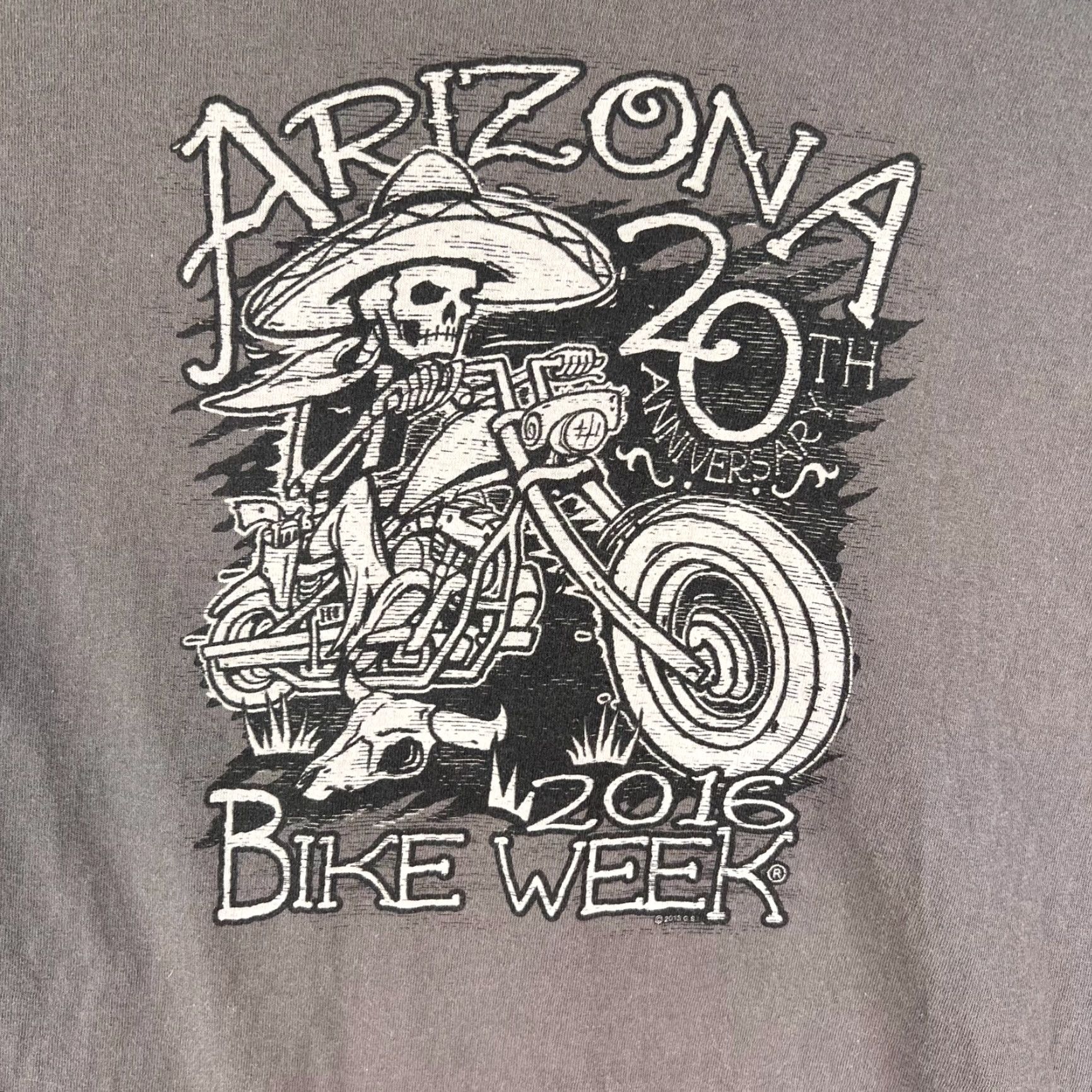 Vintage VINTAGE AriZona Bike Week 2016 T-Shirt Long Sleeve Men’s XL Gray Solid Graphic Print Size US XL / EU 56 / 4 - 2 Thumbnail