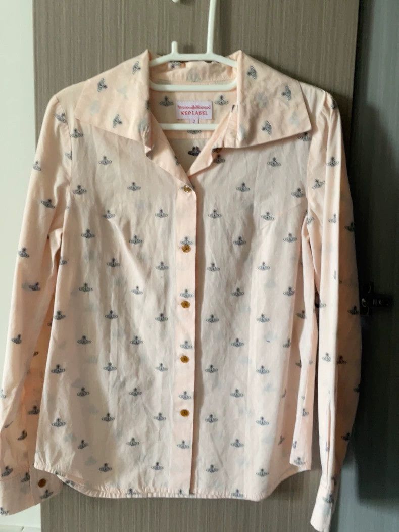 Vivienne Westwood Vivienne Westwood size2 Pink Saturn long-sleeved shirt Size M / US 6-8 / IT 42-44 - 1 Thumbnail
