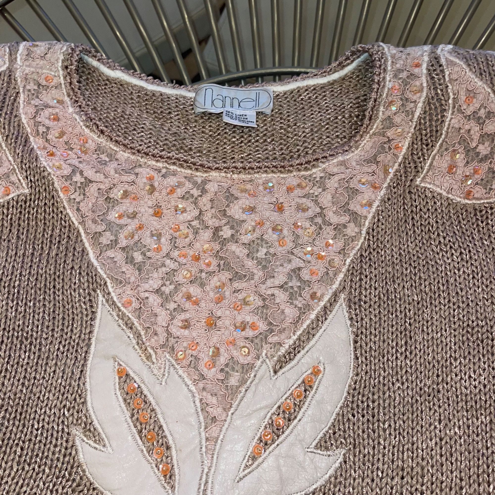 Vintage Nannell Vintage Womens Sweater Size Large Tan Size L / US 10 / IT 46 - 5 Thumbnail
