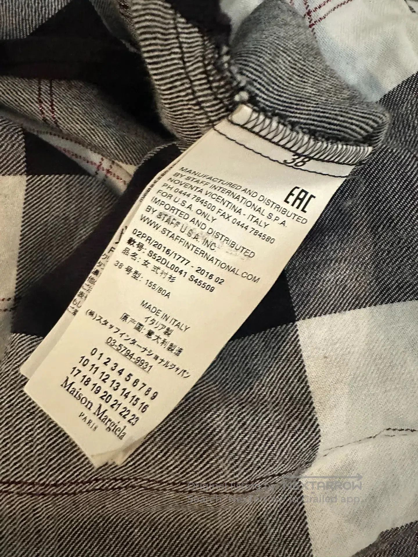 MM6 Maison Margiela MM6 Asymmetrical Check Shirt. Size S / US 4 / IT 40 - 4 Thumbnail
