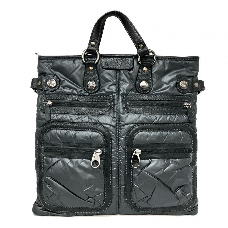 Hogan Dark Grey Puffy Nylon 2ways bag Size ONE SIZE - 1 Thumbnail