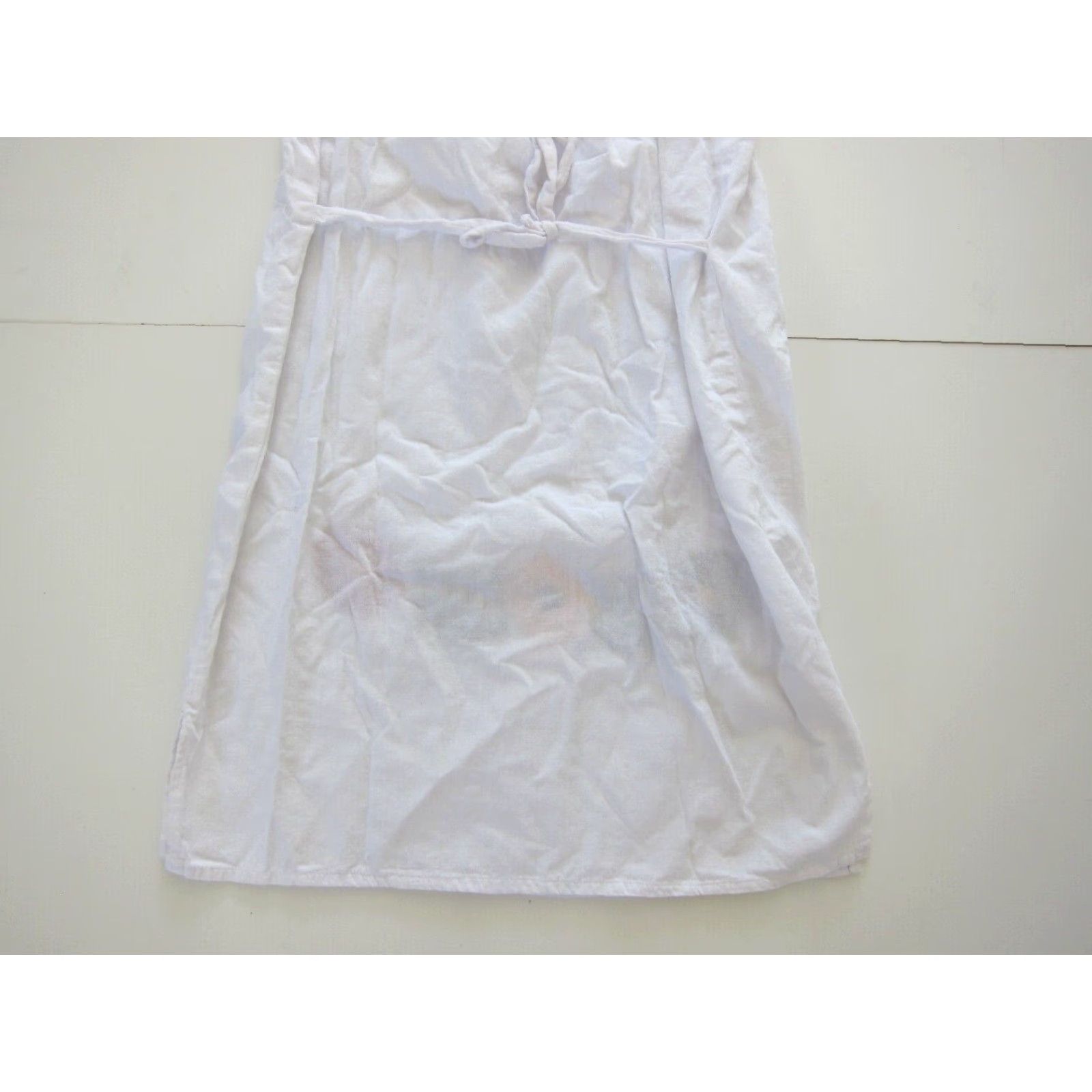 Vintage Vtg Vestidos Artesanales Mexican Cotton White Embroidered Floral Tunic Dress S Size S / US 4 / IT 40 - 6 Thumbnail