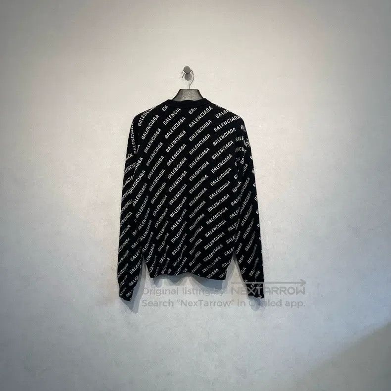 Balenciaga Balenciaga Logo Printed Knit Sweater Size US XS / EU 42 / 0 - 2 Thumbnail