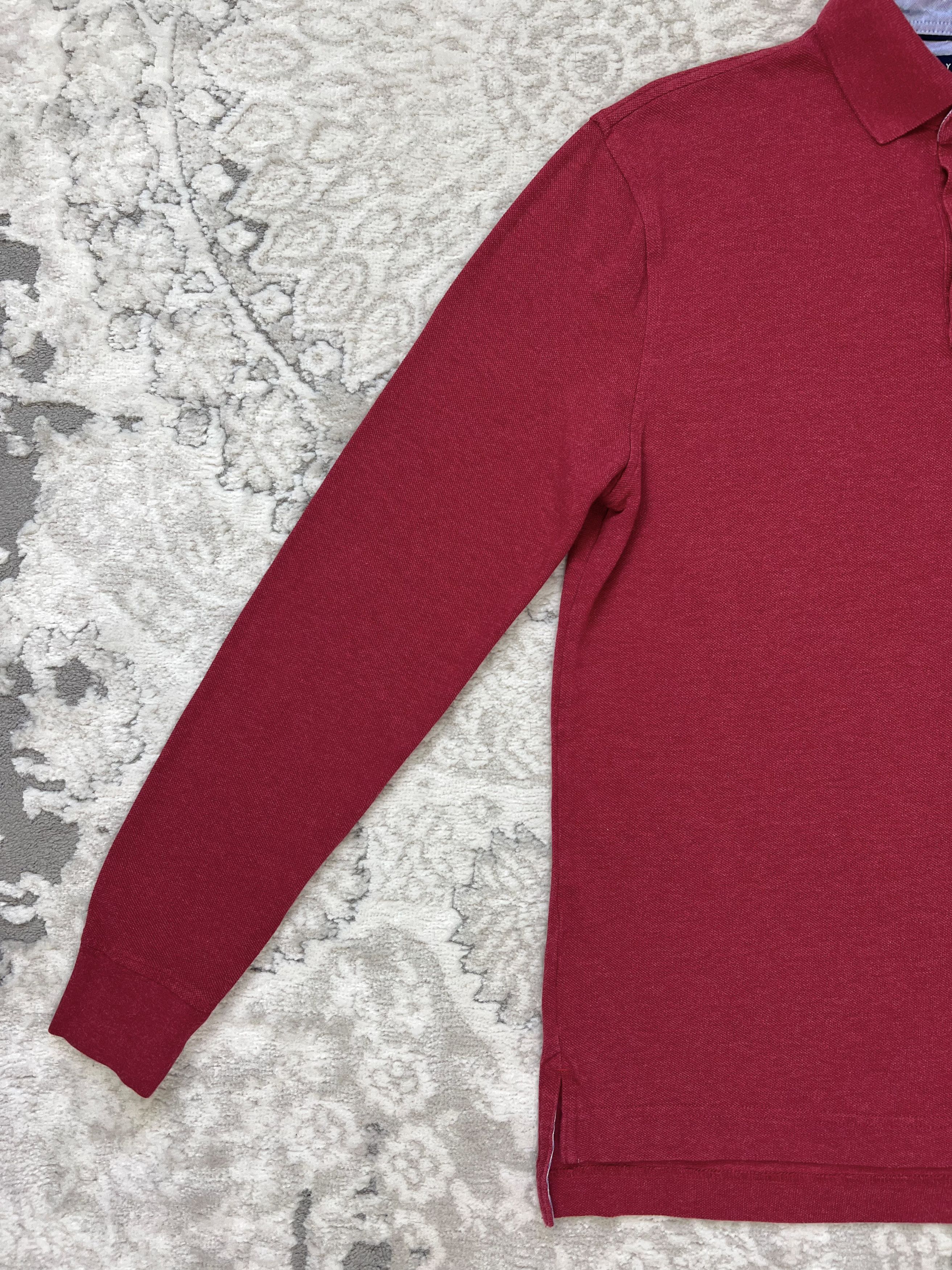 Tommy Hilfiger Tommy Hilfiger Burgundy Long Sleeve Polo Shirt Classic Fit S Size US S / EU 44-46 / 1 - 9 Thumbnail