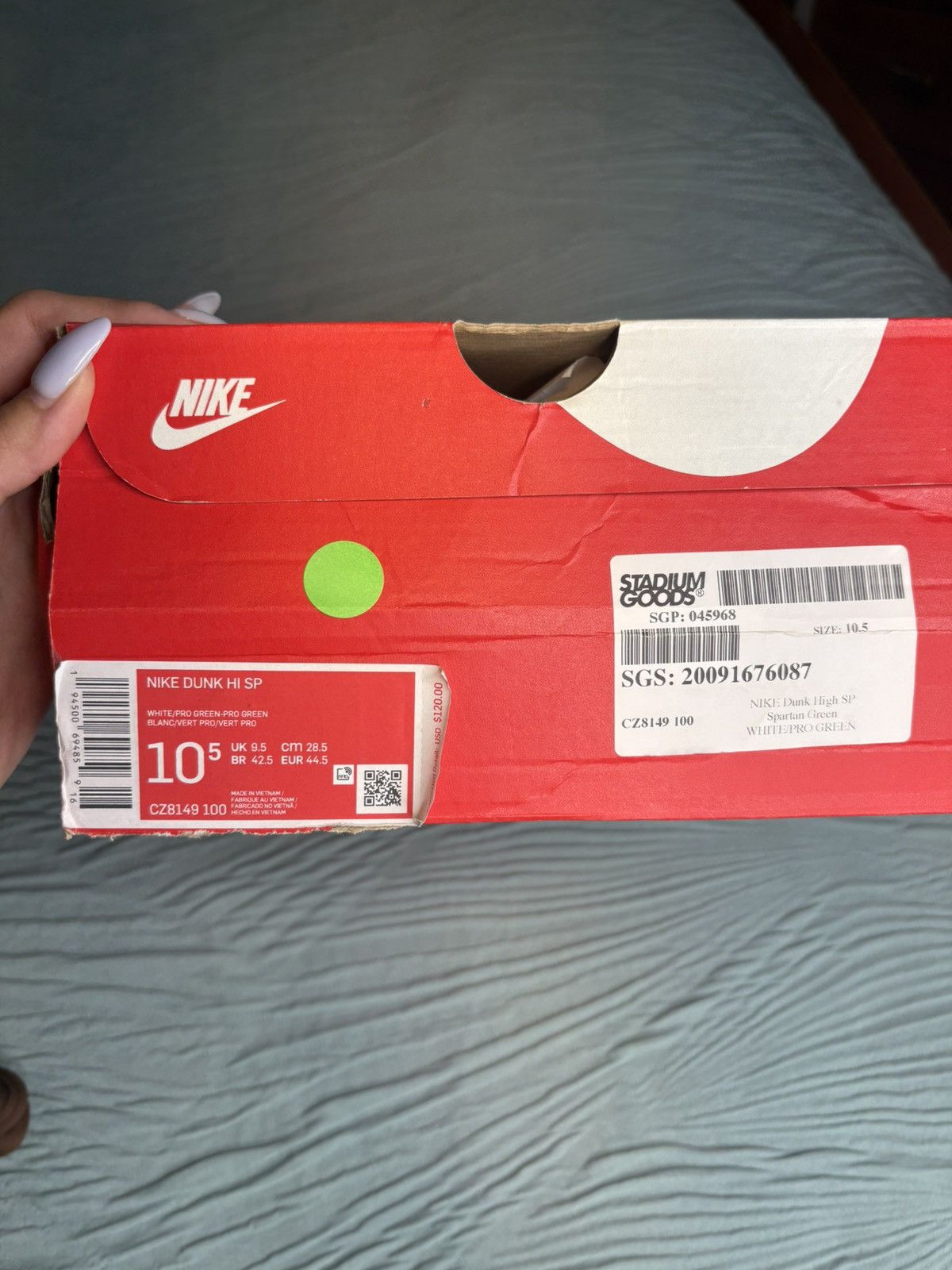 Nike Nike Dunk High SP “Spartan Green” / “Michigan State” Size US 10.5 / EU 43-44 - 7 Thumbnail