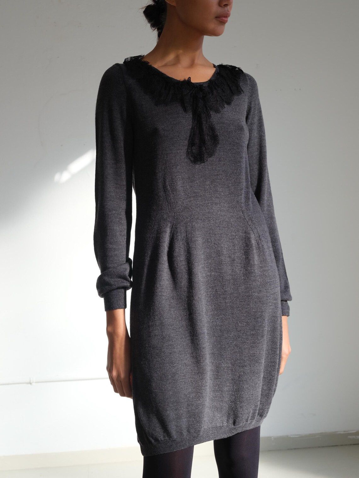Moschino Vintage Moschino grey wool dress Size S / US 4 / IT 40 - 3 Thumbnail