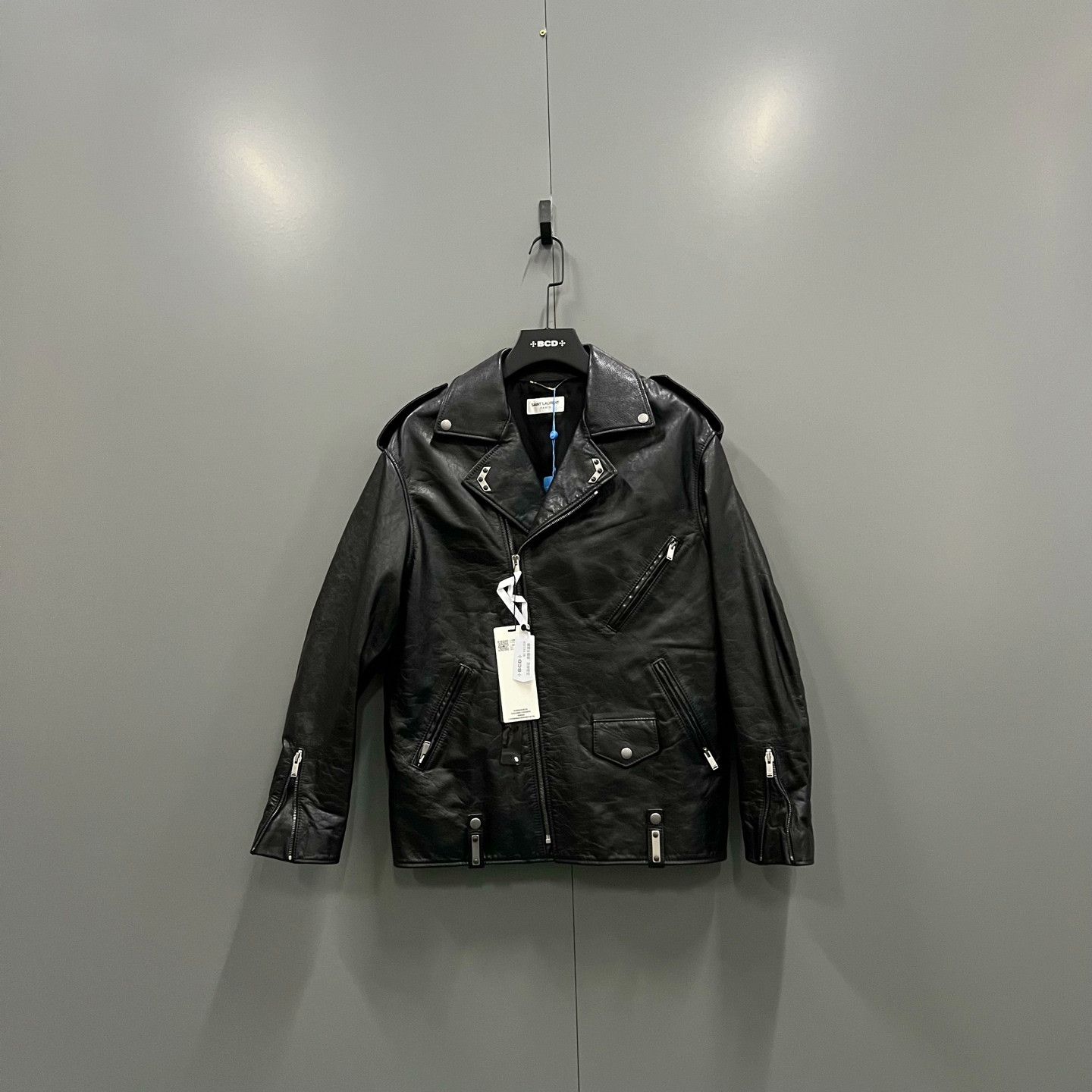 Saint Laurent Paris Saint Laurent Black Leather Biker Jacket Size US M / EU 48-50 / 2 - 1 Thumbnail