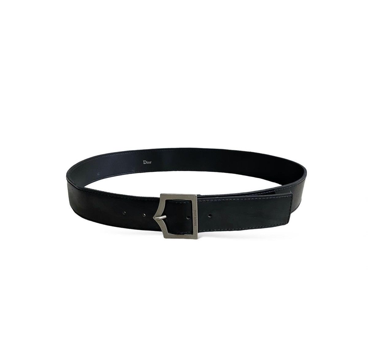 Dior DIOR Homme D-Point patent leather belt black by hedi slimane | Grailed