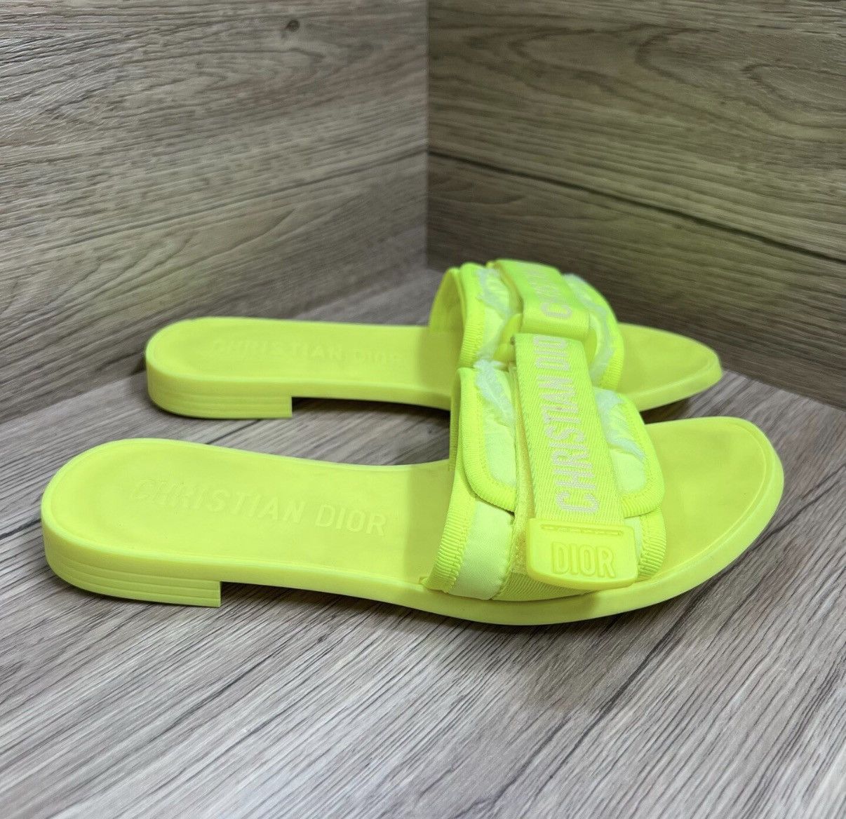 Dior Dior Evolution Green Embroidered Logo Slippers J41 Size US 7 / IT 37 - 4 Thumbnail