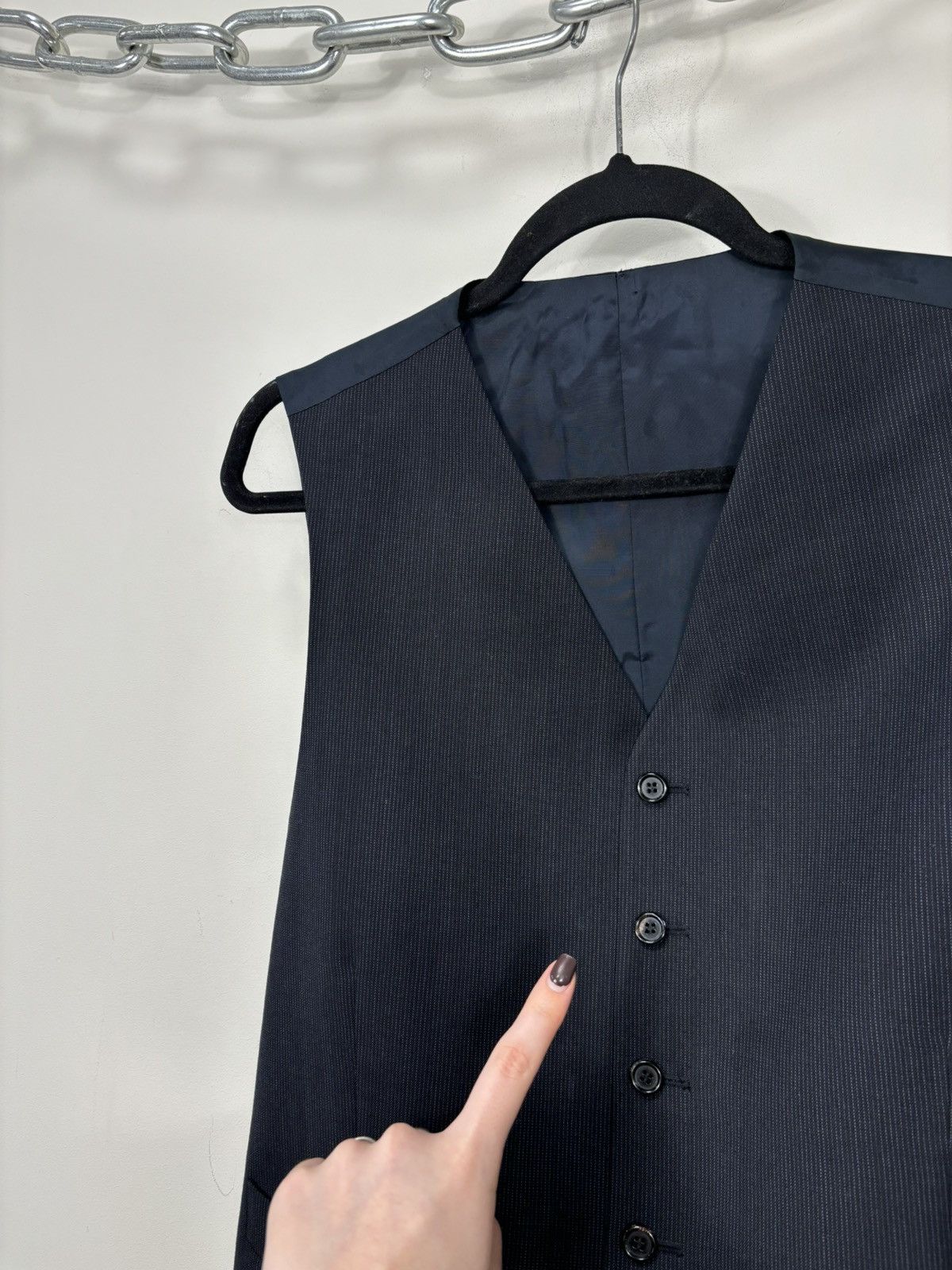 Hugo Boss Hugo Boss 3-Piece Men’s Luxury Classic Formal Wool Suit Size 44R - 21 Thumbnail