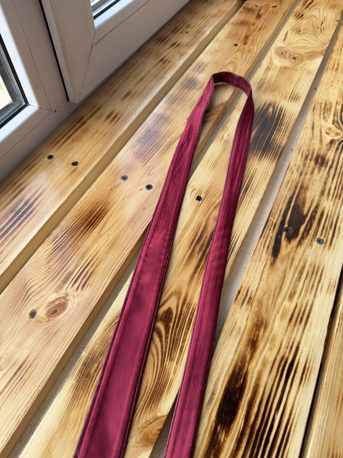 Japanese Brand Retro Vintage Burgundy Leather Tie 90s Western Biker Style Size ONE SIZE - 6 Thumbnail