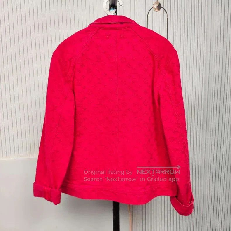 Louis Vuitton Louis Vuitton Red Monogram Denim Jacket 46. Size US M / EU 48-50 / 2 - 2 Thumbnail
