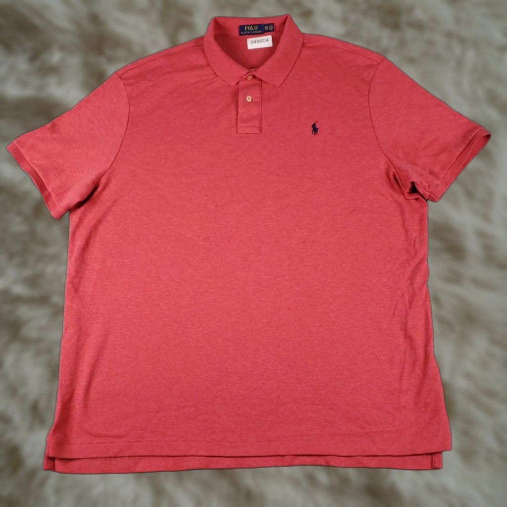 Ralph Lauren VINTAGE Ralph Lauren Polo Shirt Mens 2XL Short Sleeve Cotton Red Casual Classic Preppy Size US XXL / EU 58 / 5 - 1 Thumbnail