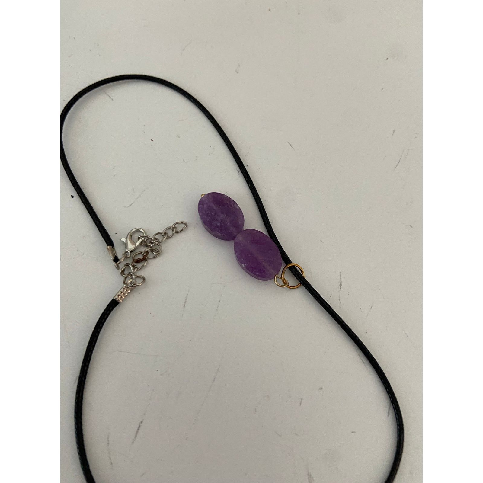 Handmade Amethyst pendant necklace Size ONE SIZE - 4 Thumbnail