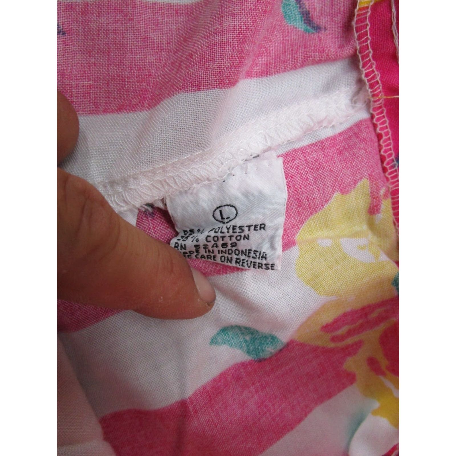 Etro VINTAGE Simply Basic 90s Floral Shorts Women's L Pink Elastic Waist Striped Lightweight Summer (Adult) Womens Size 36" / US 14 / IT 50 - 3 Thumbnail