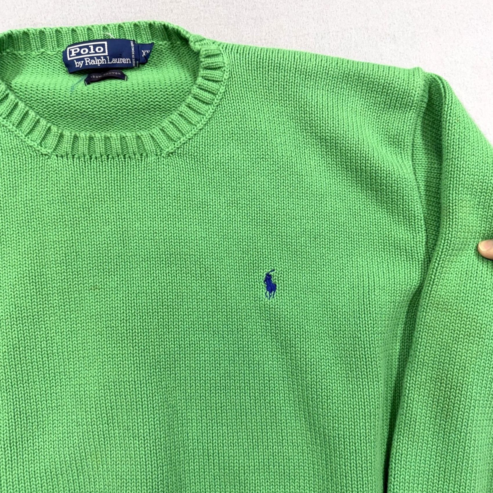 Polo Ralph Lauren Polo Ralph Lauren Sweater Mens 2XL Green Crewneck Knit Pullover Logo Pony Shirt Band Casual Mens Size US XXL / EU 58 / 5 - 2 Thumbnail