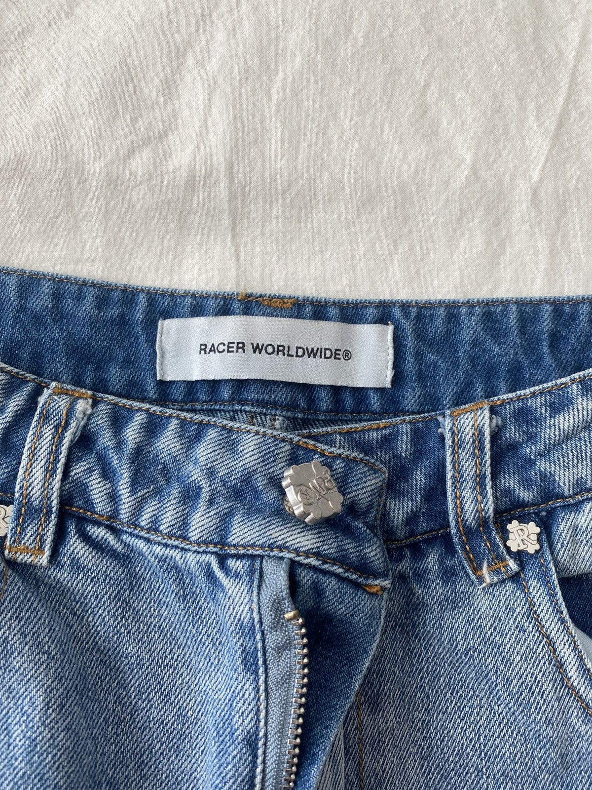 Racer Worldwide Racer Worldwide Washed Ice Patch Jeans Size US 28 / EU 44 - 4 Thumbnail