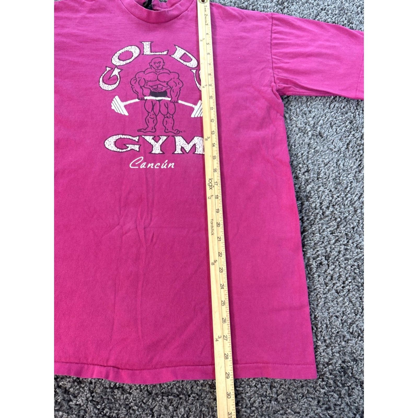 Vintage VINTAGE Gold’s Gym Shirt Mens Large Pink Cancun Made in USA T-Shirt USA Men L Pink Size US L / EU 52-54 / 3 - 2 Thumbnail