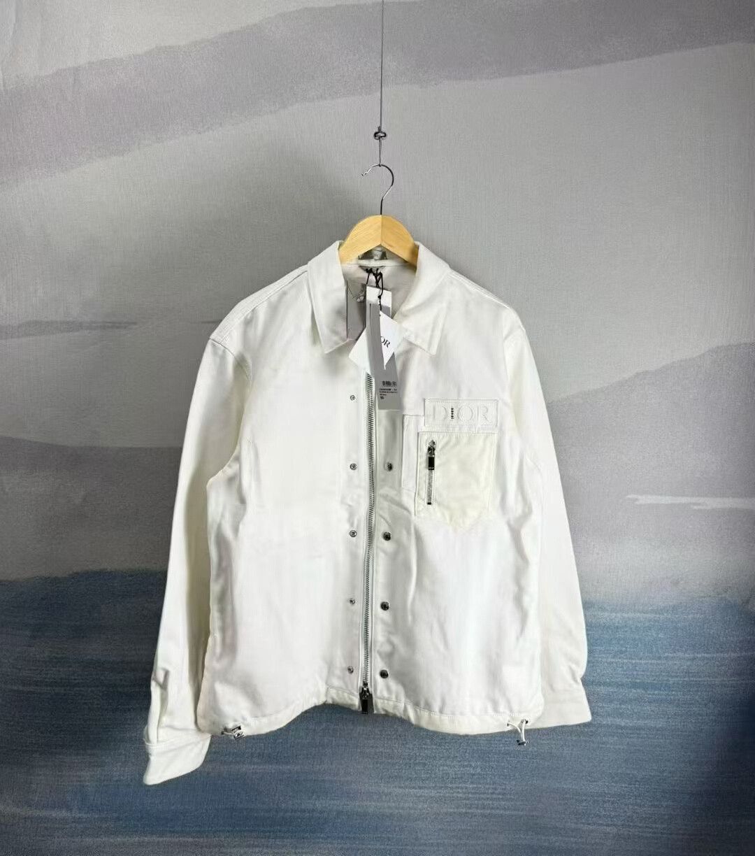 Dior x Sacai White Denim Jacket