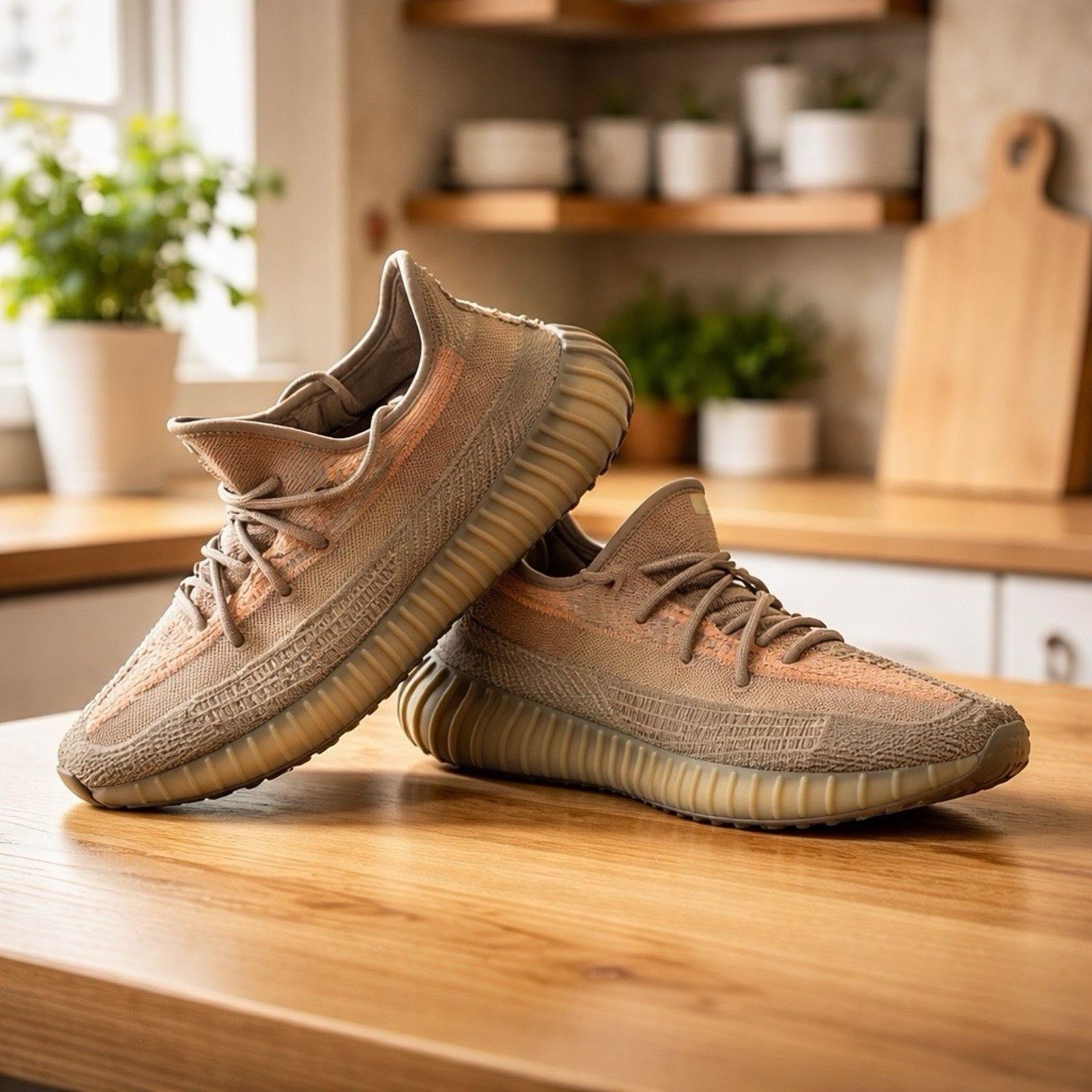 Adidas Size 11.5 - Yeezy Boost 350 V2 Sand Taupe Lightly Stepped In Size US 11.5 / EU 44-45 - 1 Thumbnail