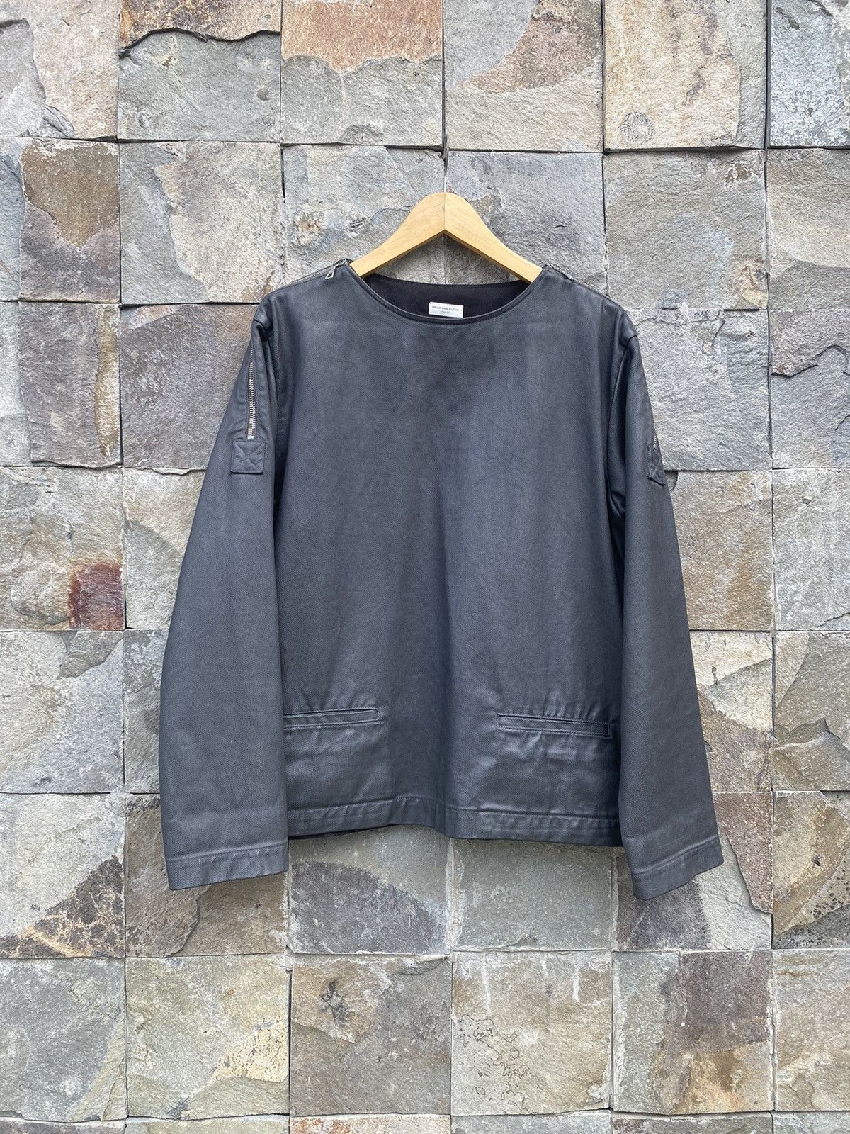 Dries Van Noten AW13 Dries Van Noten Waxed Denim Zip Sweater Size US L / EU 52-54 / 3 - 1 Thumbnail