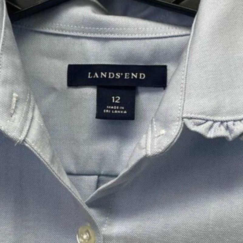 Lands' End Lands' End Size 12 Cotton Blend Button Down Blouse Size L / US 10 / IT 46 - 5 Thumbnail