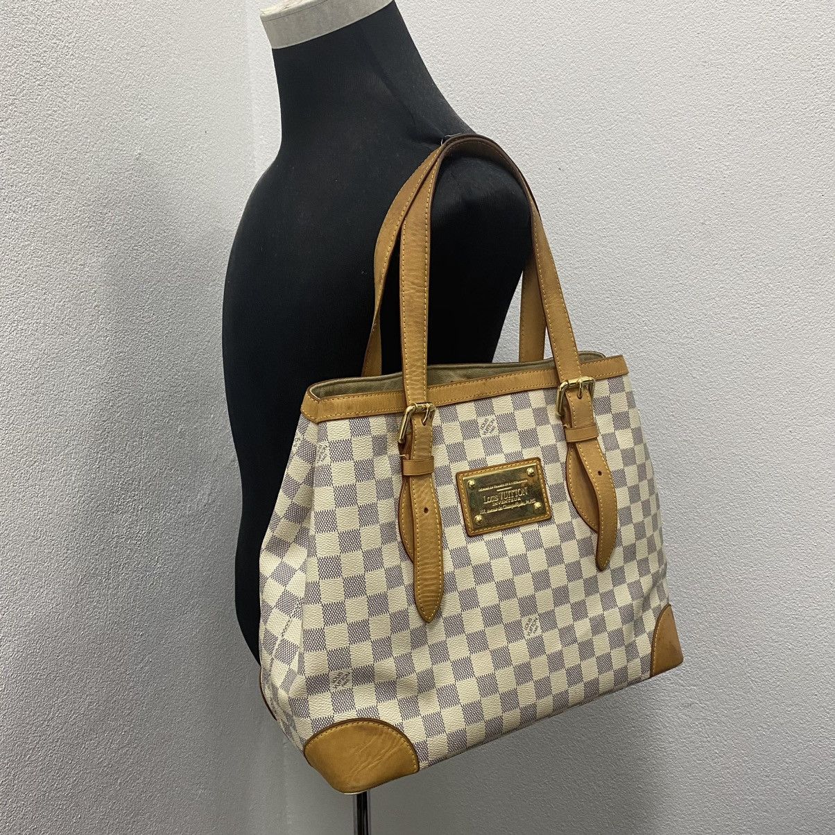 Louis Vuitton AUTHENTIC LOUIS VUITTON DAMIER AZUR HAMPSTEAD MM TOTE BAG Size ONE SIZE - 24 Thumbnail