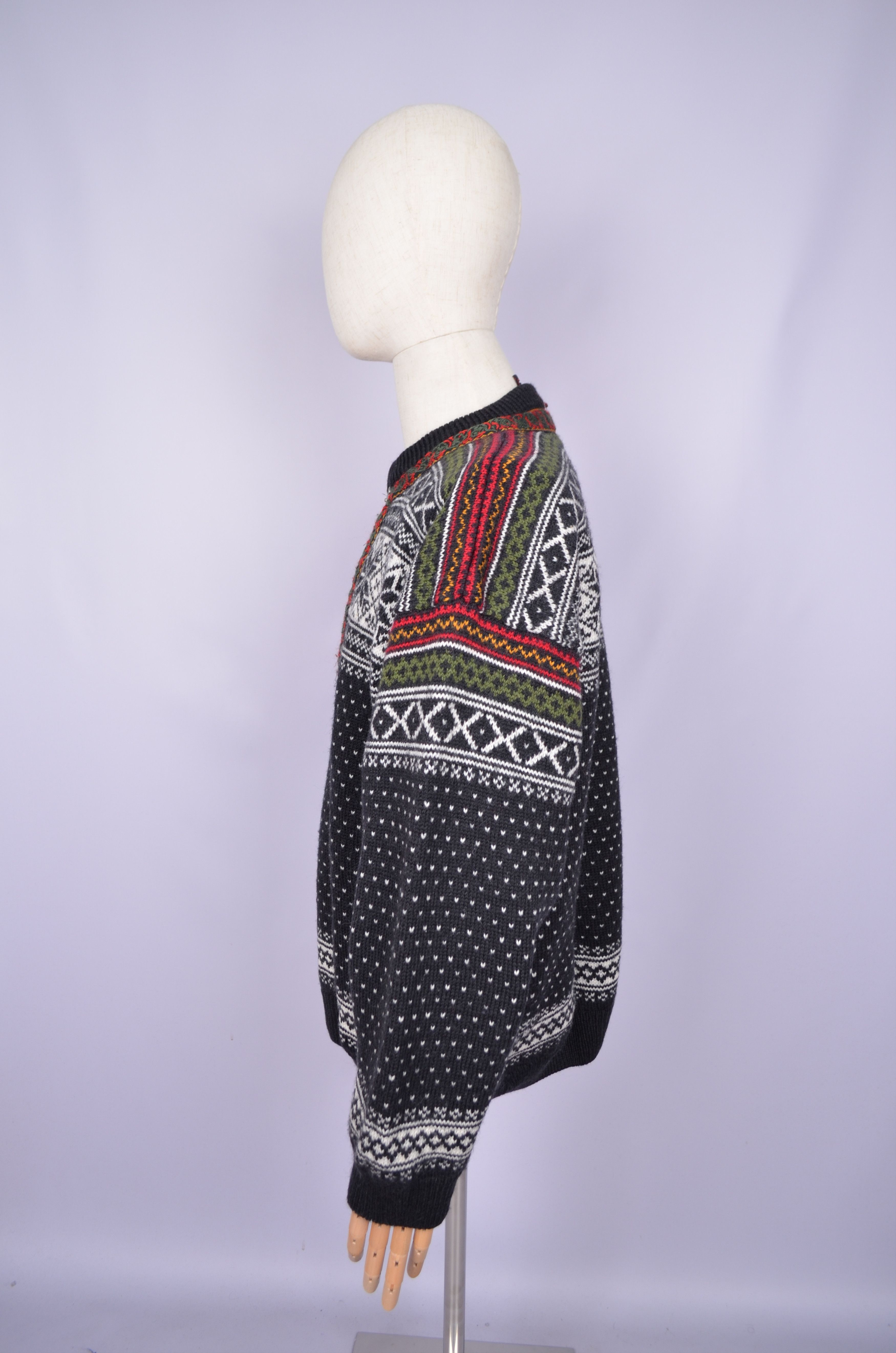 Designer × Norwool Norwool Pure New Wool Sweater Fair Isle Crew Neck Size XL Size US XL / EU 56 / 4 - 6 Thumbnail