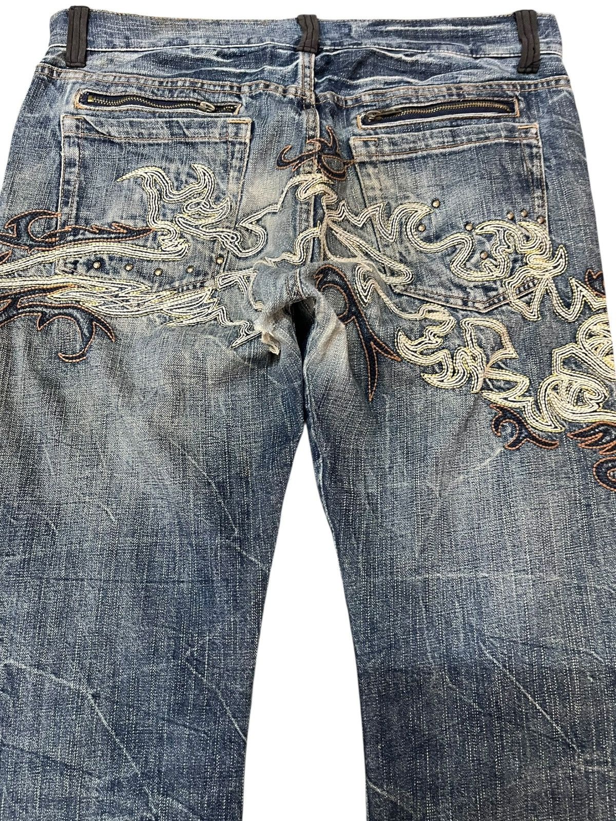 Japanese Brand Vintage Japanese Brand Embroidery Whiskers Denim Size US 34 / EU 50 - 8 Thumbnail
