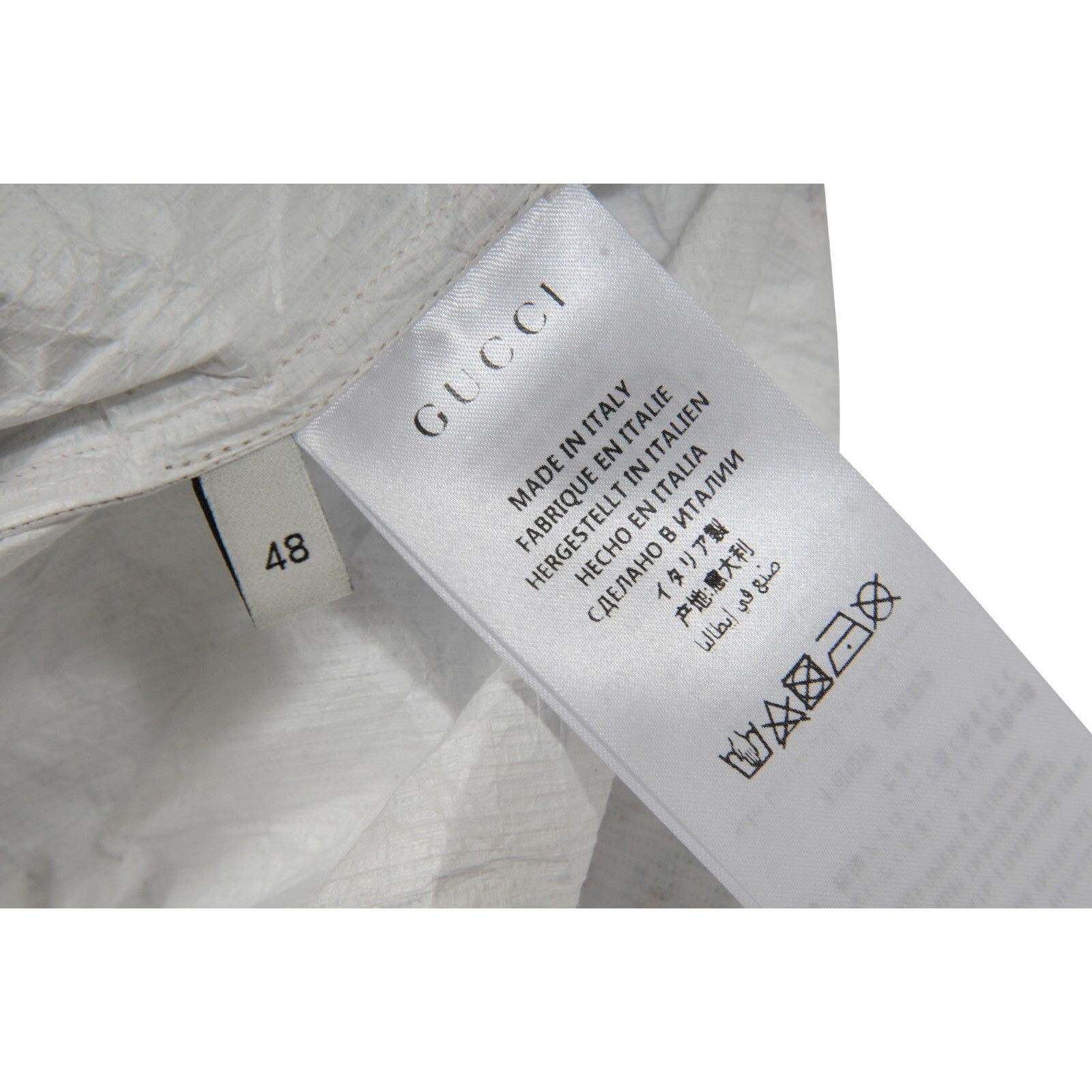 Gucci Red Tan Wrinkled Paper Belts Bowling Button Down Shirt SS Size US M / EU 48-50 / 2 - 6 Thumbnail