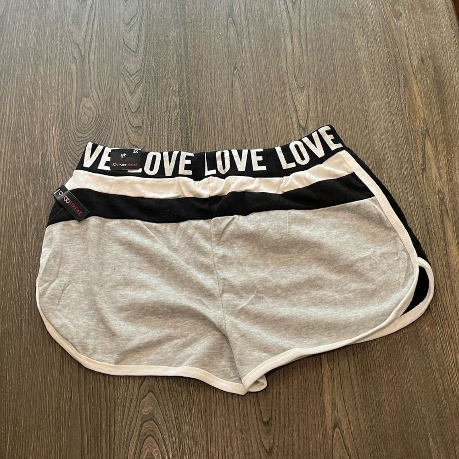 Vintage NWT Love Streak Women's Cotton Track Gym Shorts Size 3X Size 42" / US 20 - 5 Thumbnail
