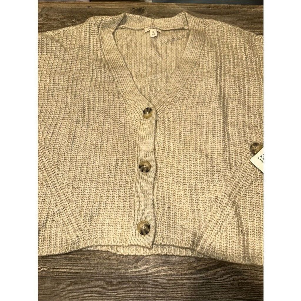 JCPenney A.N.A. Womens Oatmeal Knit V-Neck Sweater. Size XL. NWT. 9 Size XL / US 12-14 / IT 48-50 - 3 Thumbnail