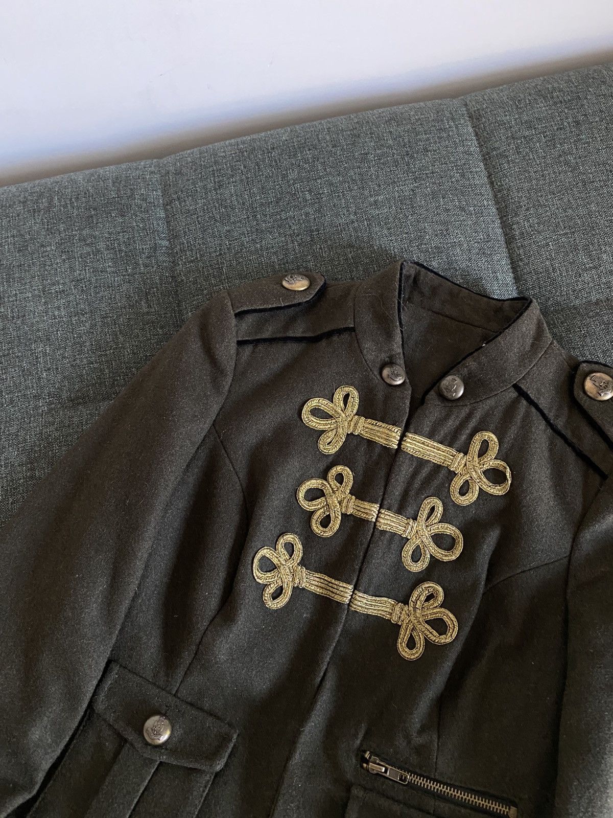 Hysteric Glamour Vintage Avant Garde Military Napoleon Jacket Y2K Wool Hype Size S / US 4 / IT 40 - 4 Thumbnail