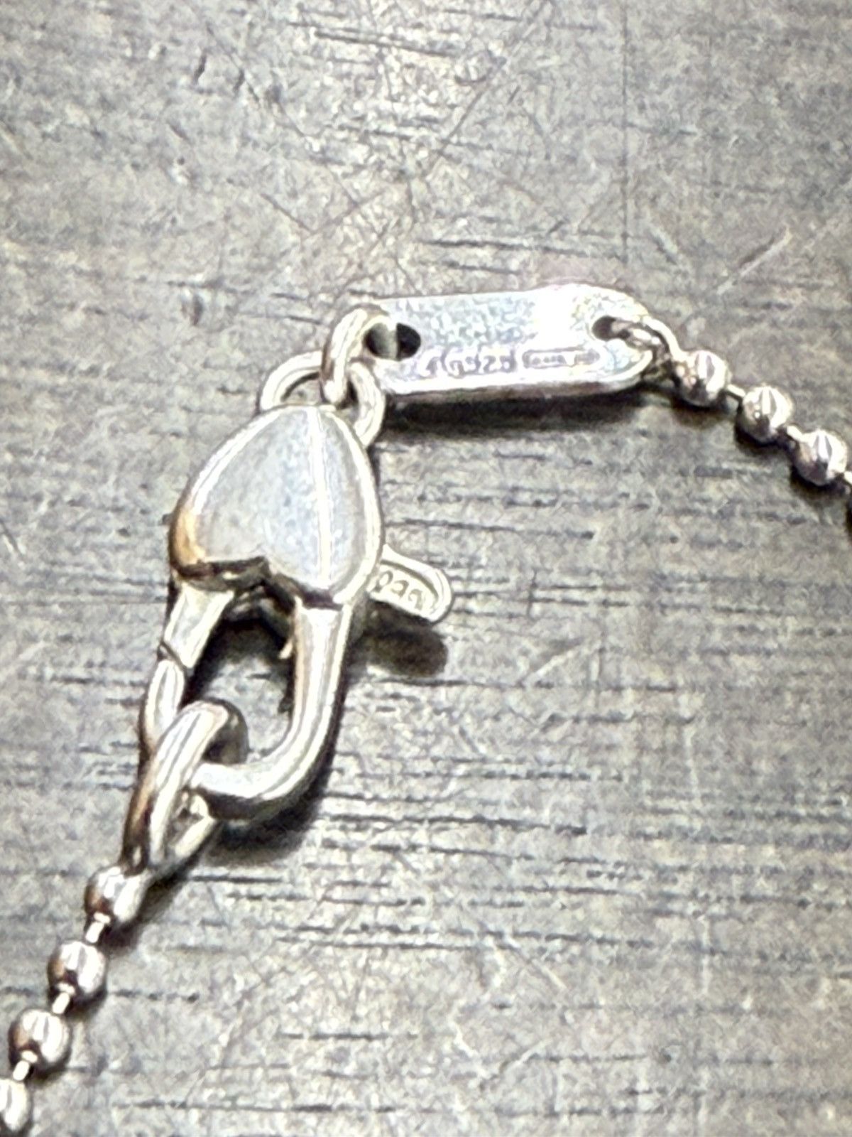 Gucci 925 Gucci Heart Boule Silver Station Necklace Size ONE SIZE - 7 Thumbnail