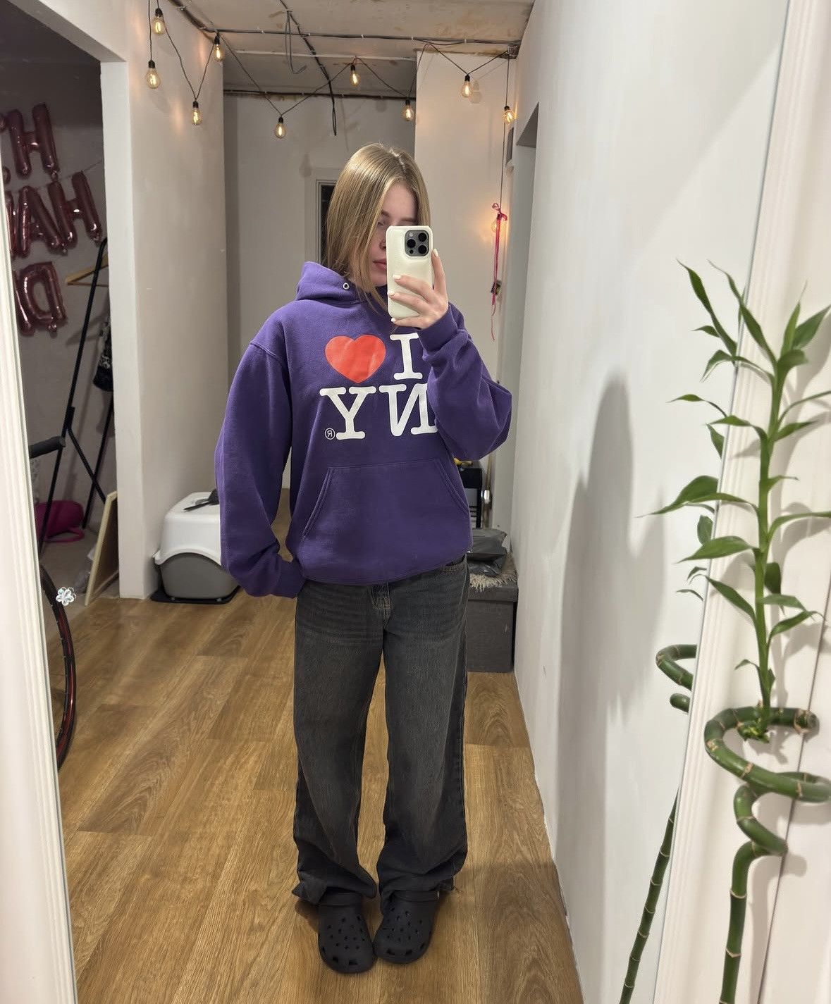 I Love NY VINTAGE I LOVE NY BOXY FIT PURPLE HOODIE Size US M / EU 48-50 / 2 - 6 Thumbnail
