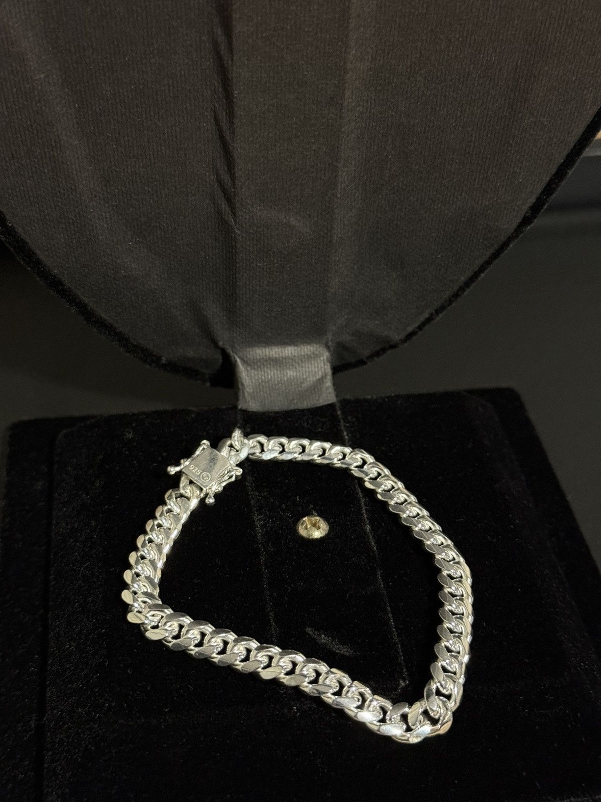 Designer Miami Cuban Bracelet 7.4mm 925 Pure Silver Size ONE SIZE - 3 Thumbnail