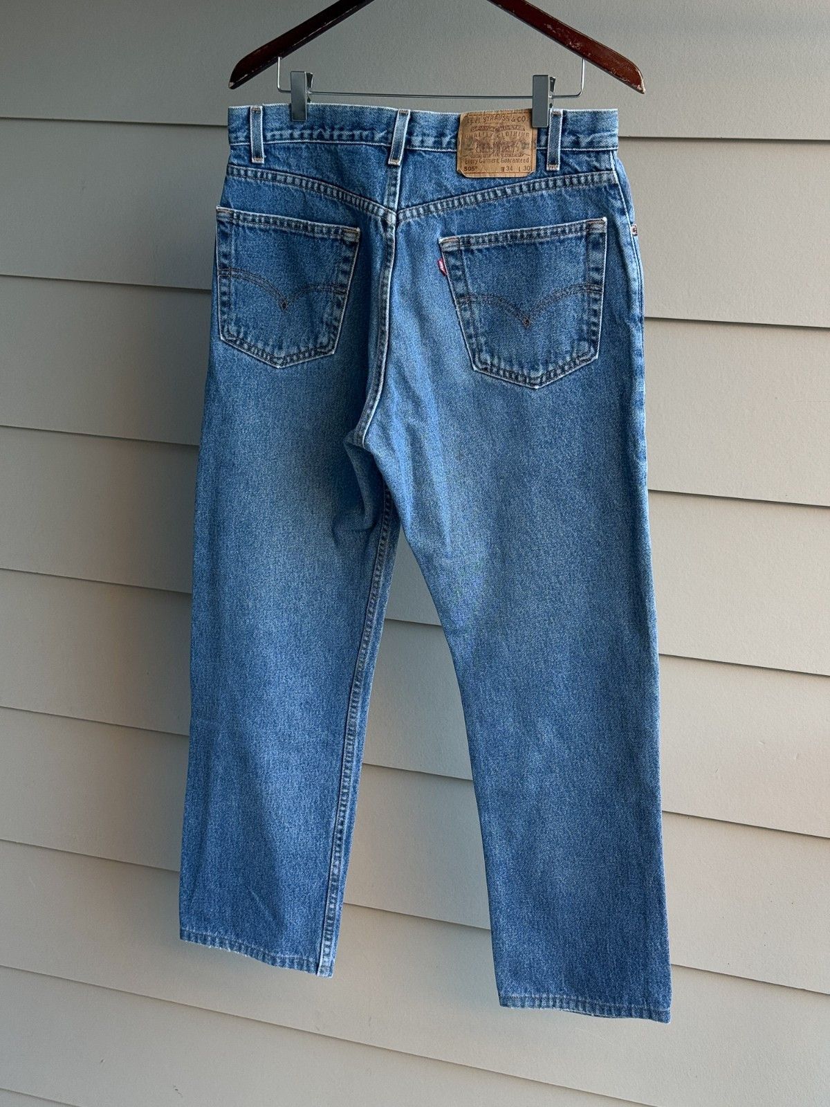 Levi's Vintage 90s Levi’s 505 Straight Leg Jeans Denim 34x30 Size US 34 / EU 50 - 11 Thumbnail