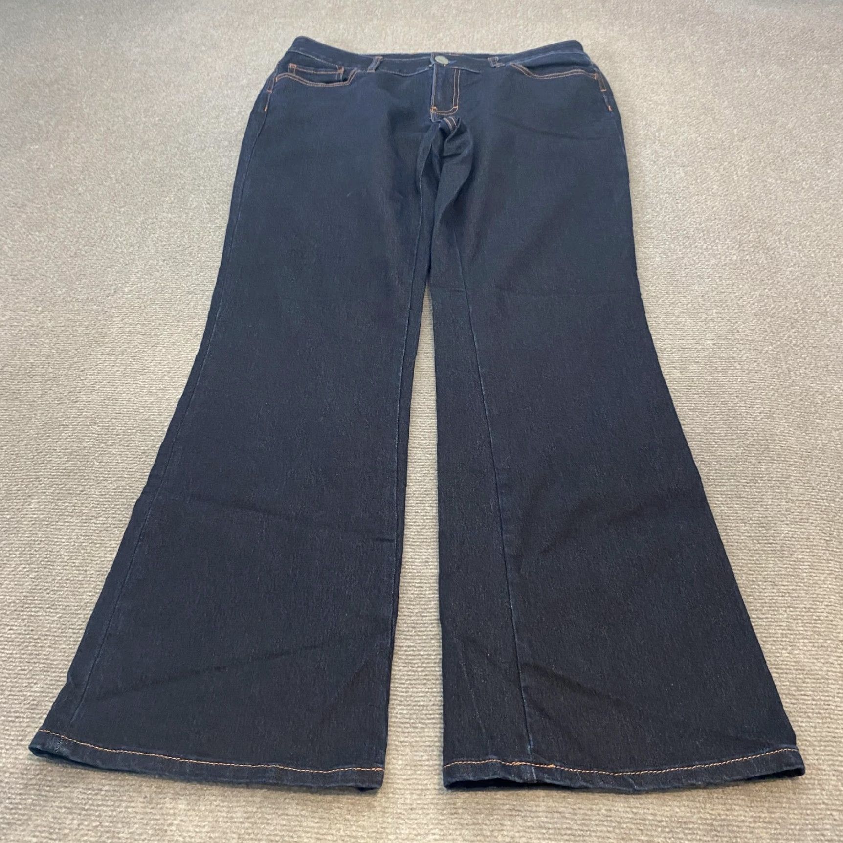 Banana Republic Banana Republic Jeans Womens 31 Dark Wash Wide-Leg Stretch Denim Pants Size 24" / US 00 / IT 34 - 2 Thumbnail