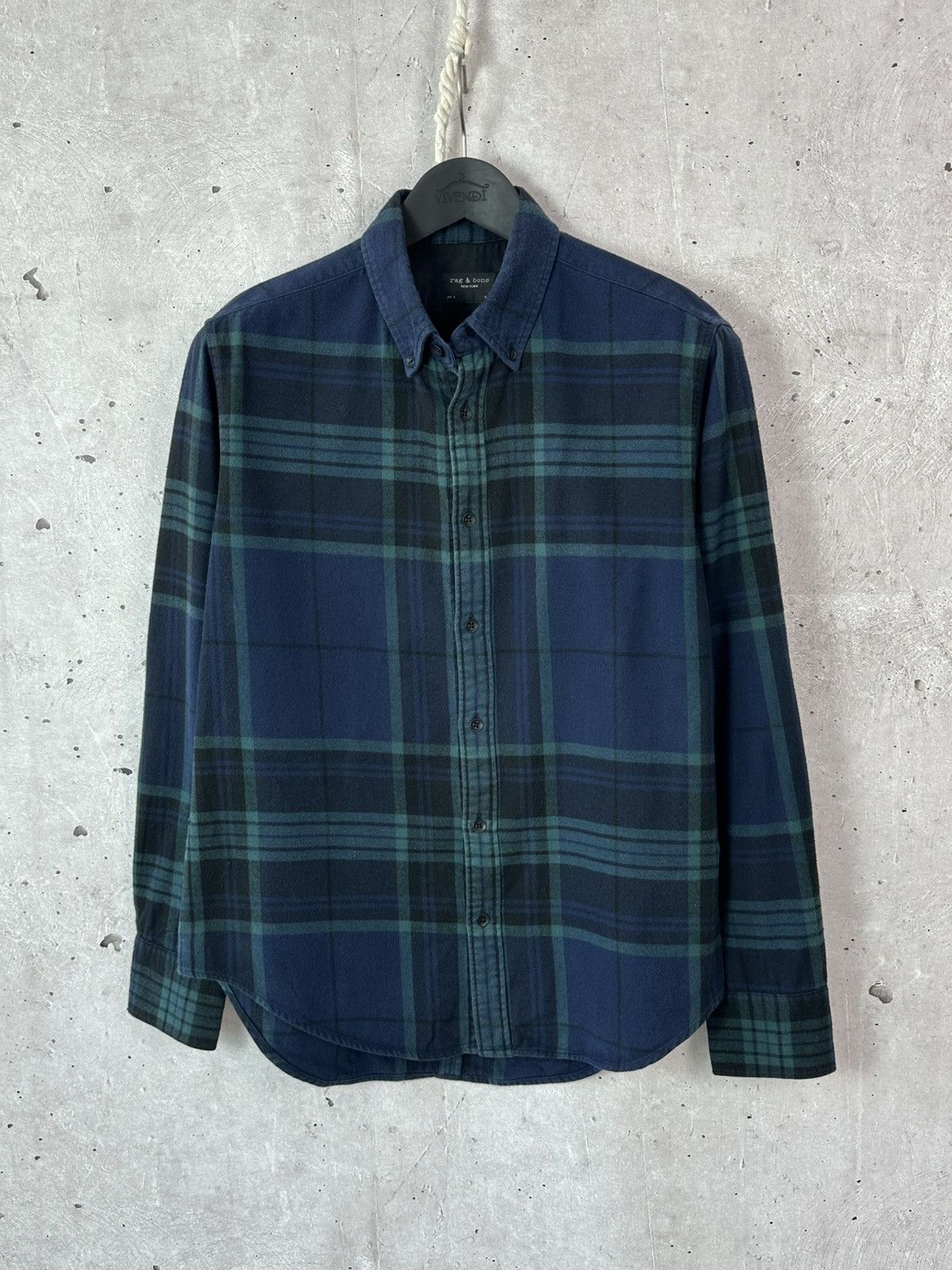 Rag & Bone × Vintage Rag & Bone Flanell Check Cotton Long Sleeve Shirt Size US S / EU 44-46 / 1 - 1 Thumbnail