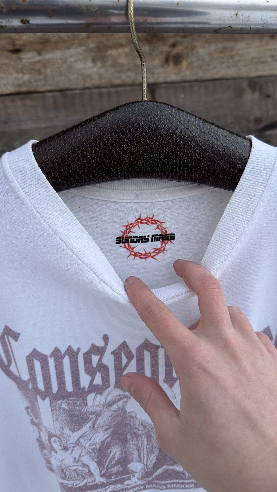 Japanese Brand Streetwear Sunday Mass Consequences Gothic Bones Graphic Tee Size US M / EU 48-50 / 2 - 6 Thumbnail