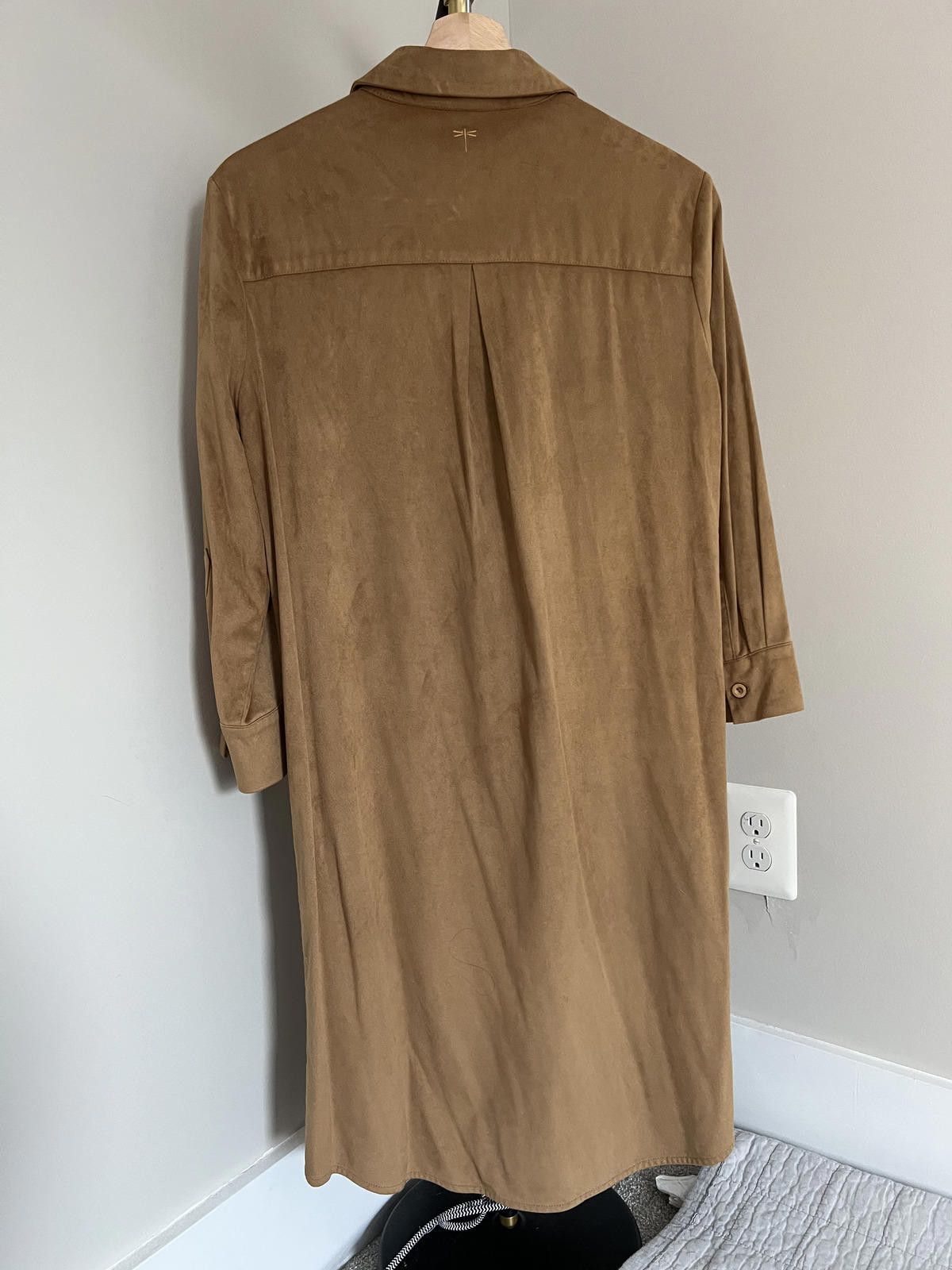 Other Tyler Boe Tan Faux Suede Button-Down Shirt Dress - Medium Size M / US 6-8 / IT 42-44 - 5 Thumbnail