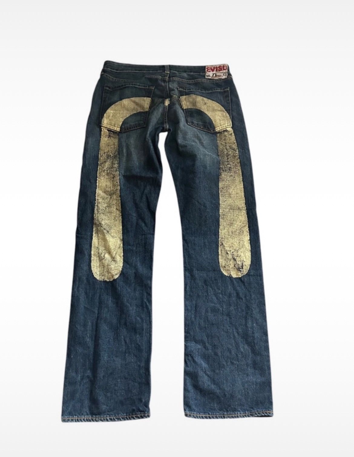 Evisu Vintage Y2K Evisu big logo jeans distressed shorts denim Size US 36 / EU 52 - 1 Thumbnail