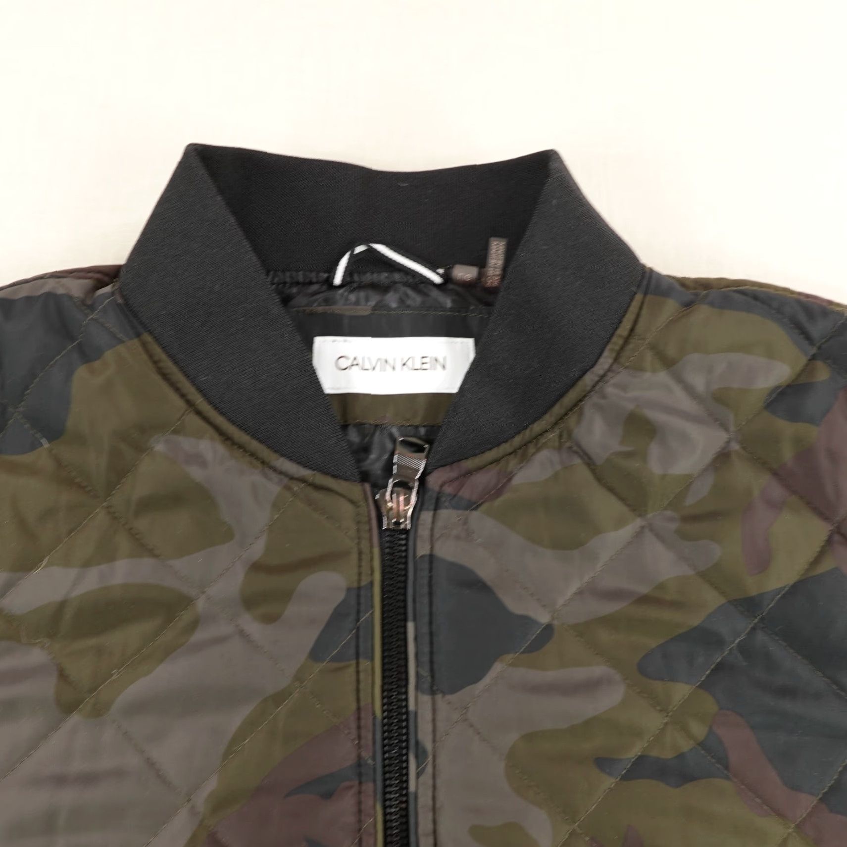 Calvin Klein Calvin Klein Jacket Men Large Green Brown Camo Quilted Puffer Bomber Coat Zip Up Size US L / EU 52-54 / 3 - 2 Thumbnail